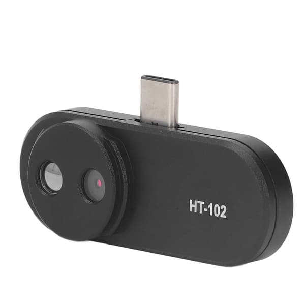 Sort ABS termisk kamera til smartphone med justerbar integreret stik