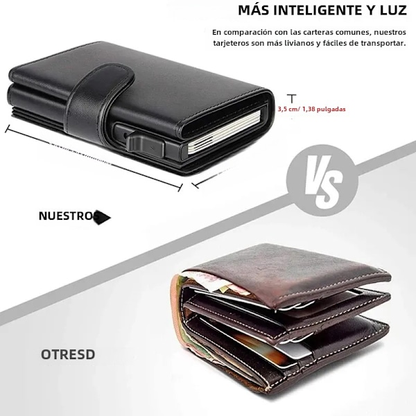 Mikrofiberläder Herrplånböcker Mode Korthållare Tredelad Plånbok Pengapåsar Smart Smal Tunn Myntficka Plånbok Black