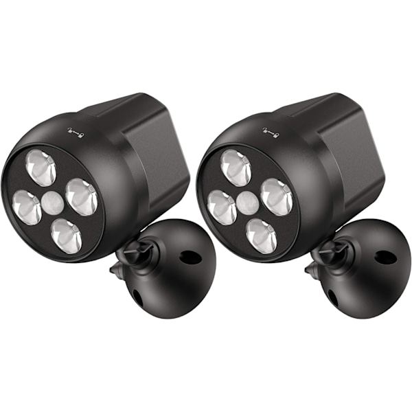 Udendørs Lampe med Bevægelsessensor Vandtæt, LED Projektør med Trådløs Sensor, Udendørs Sikkerhedslys (2-pak) 2pc