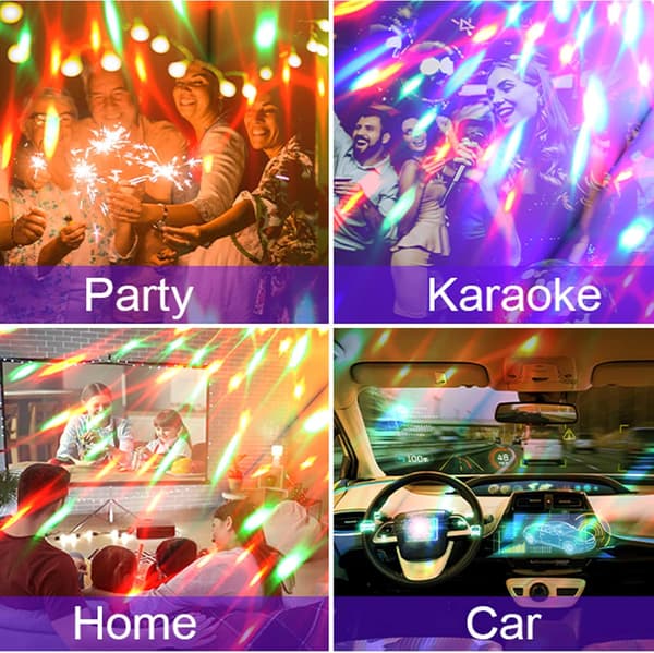 Scenelys, stemmestyring diskokugle RGB-farve lysfestlyd