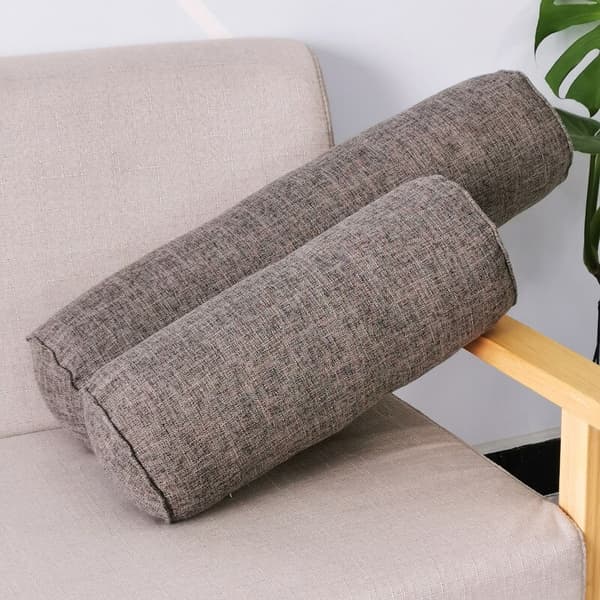 Lång kudde inre rund kroppskudde rektangulär sovkudde imitation bomullslinne kudde heminredning sovrum Blue 15x15x40cm
