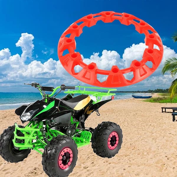 Generisk ATV Fælgbeskyttelse Dekor Modifikation Dele Multiformål Red 10 Inches