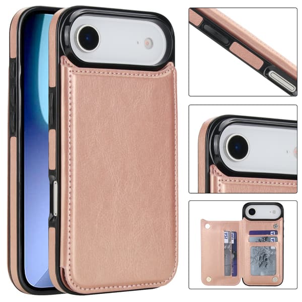 NKOBEE Wallet Case Compatible with iPhone 17 Air Brun