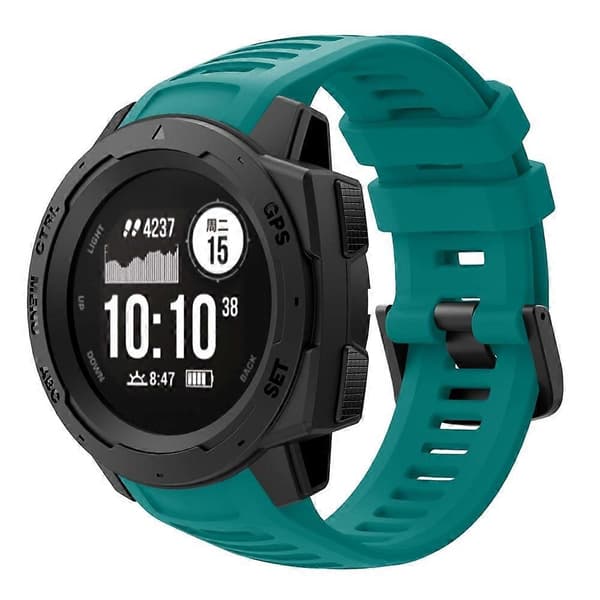 Silikone Urrem Udskiftning til Garmin Instinct - Grå Multicolor Blue