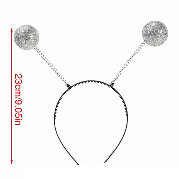 Adorkable Antenne Hodeplagg Ball Kjoler Bursdag Hårbøyler Morsomme Hodeplagg Tegneserie Alien Antenne Hår Hodeplagg Sølv Black
