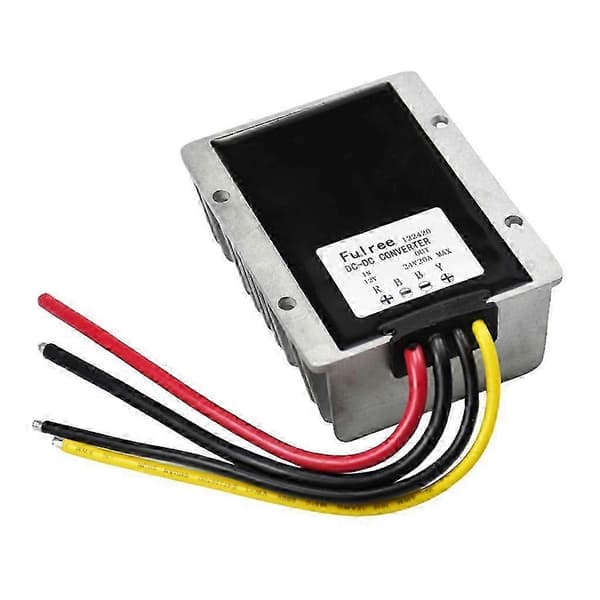 DC-konverter 12V 24V 20A Opgraderet biladapter spændingsregulator