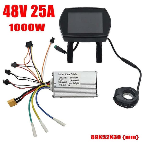 48V 25A 1000W Elektrisk Scooter Controller Kit med Display Scooter Dashboard för G2 Pro Elektrisk Sc silver  black