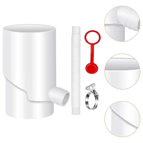 Regnvandsopsamlingssystem Nedløbsrørsomleder til havearbejde Landskabshave 10 cm Sort White 8cm