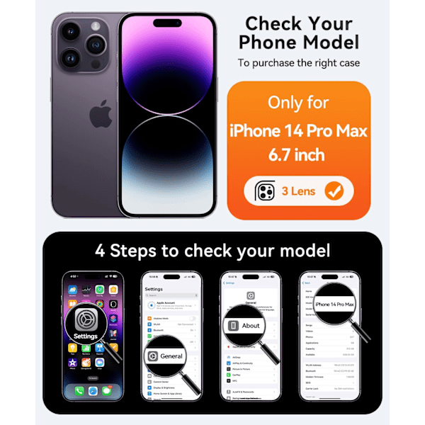 Magnetiskt skal för iPhone 16 Pro Max med fullständigt kameraskydd [MagSafe-kompatibelt] [Transparent matt] Skyddande mobilskal, Deep Purple G Deep Green iPhone 14 Pro Max