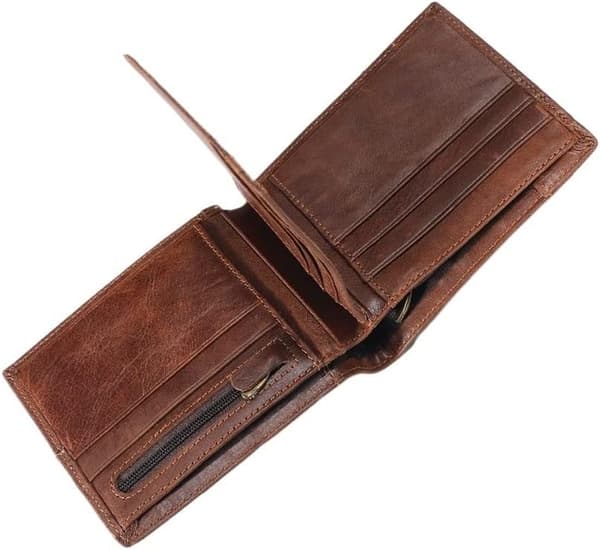 Plånbok Herr Äkta Läder Stor Brun Plånbok för Män brown