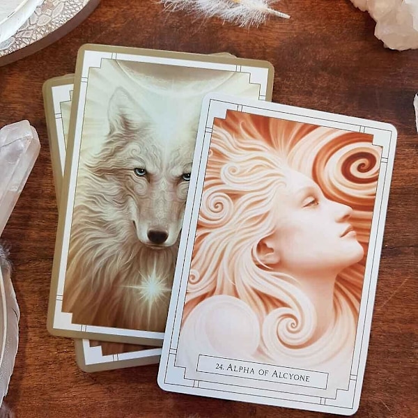 White Light Oracle: Magisk Tarotkortlek Kort Spådom Engelskt Familjespel