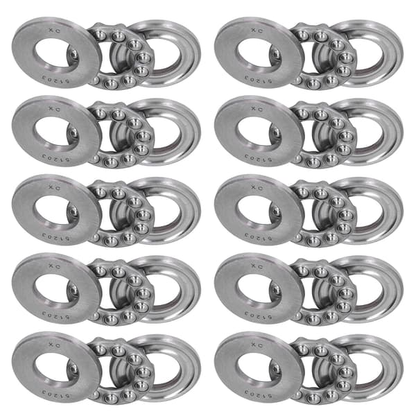 10 Pcs Thrust Ball Bearings One-Way 51203 Replacement Set for Equipment