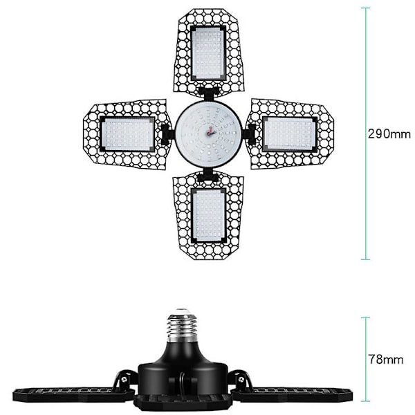 LED växtlampa, växtlampa, trädgårdsväxtlåda, rött och blått spektrum växtlampa, LED-lampa 120W