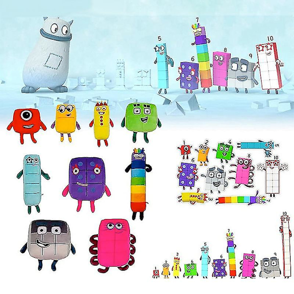 Numberblocks 110 plyschdocka leksak present pedagogisk premium stoppad Numberblock hög kvalitet Number 4