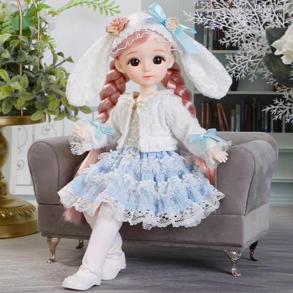 BJD Flera avtagbara leder 30 cm Doll Girl Dress Up Födelsedagspresent leksak D