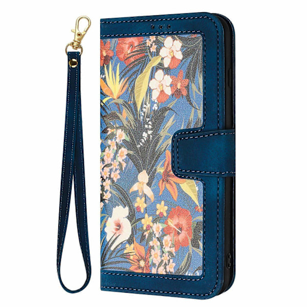 Floral Leather Case with Lanyard - Perf For Honor 200 Lite Global