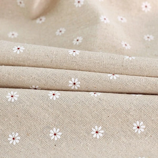 Bordsduk med prästkragemönster, storsäljare i linne och bomull med spetskant, rektangulär bordsduk för hem och hotell, textil White 140x200cm