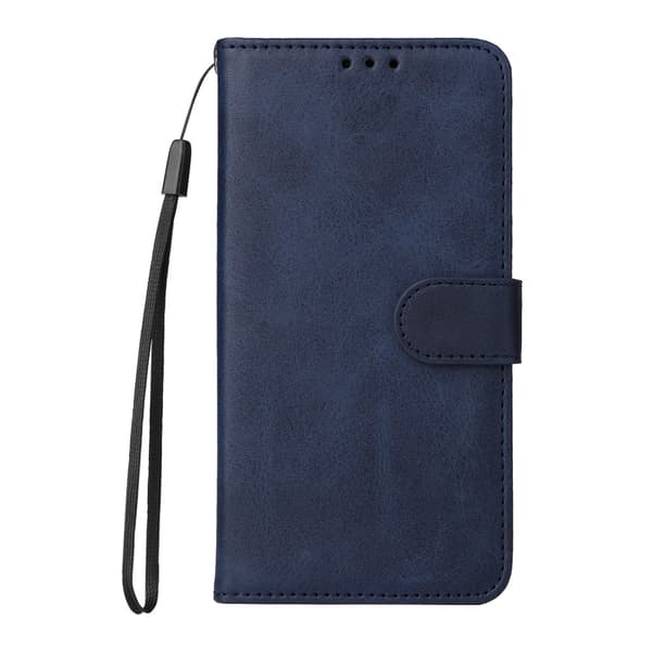 SKALO iPhone 16e PU Læder Wallet Case - Flere Farver Blue Bl\u00e5