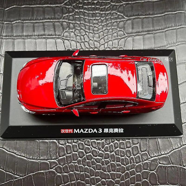 1/43 Mazda 3 Axela legering bilmodell formgjuten metallleksak minifordon bilmodell miniatyrskala simuleringskollektion barngåva ingen låda Red A Retail box