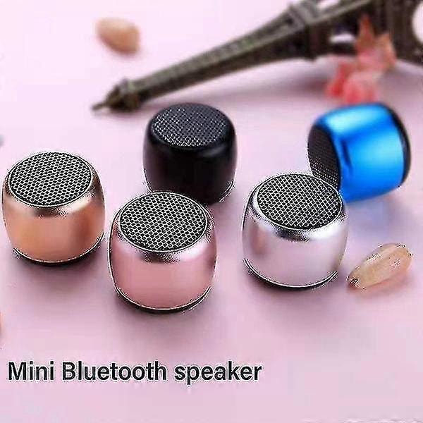 Parbar Mini Bluetooth Højttaler Metal Bas Bluetooth Subwoofer Bærbar Bluetooth Højttaler Trådløs Højttaler - På Lager black