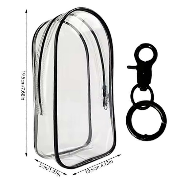 PVC Labubu Dukke Beskyttelsesetui Vandtæt Transparent Labubu Dukke Beskyttelsesetui til Tegneseriefigurer [DB] Light Pink