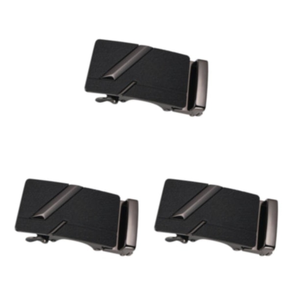 1/2/3/5 Herr Solid Automatiskt Spänne Spärr Läder Metall Bälte 3-Pack