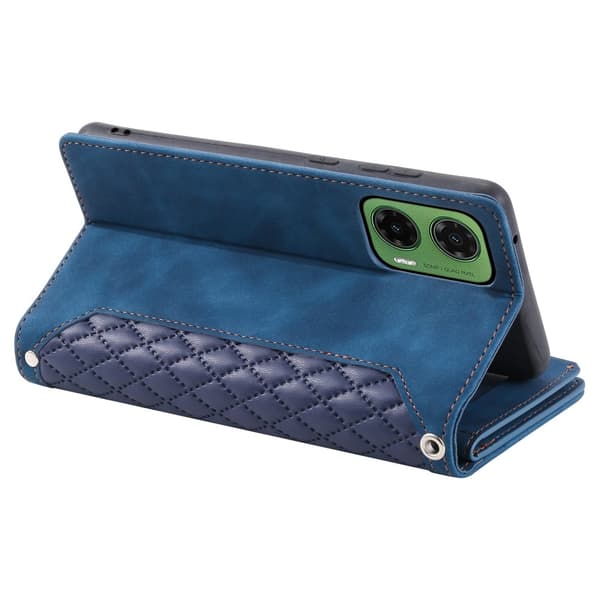 Motorola Moto G35 5G Plånboksfodral Rombläder Blå 132