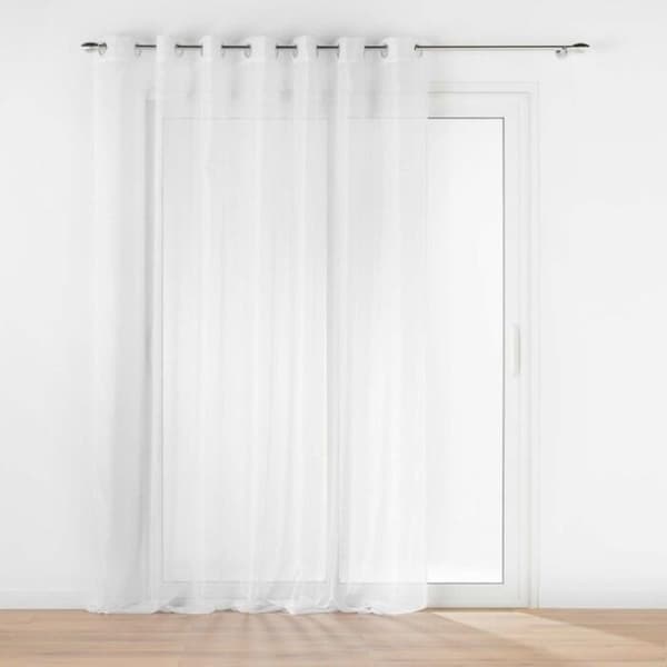 Stor vindusvoile 250 x 270 cm sandhvit voile.