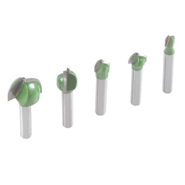 5 stk 6 mm skaft kulefreser sett endefres rund hul boks solid karbid CNC radius kjernefres