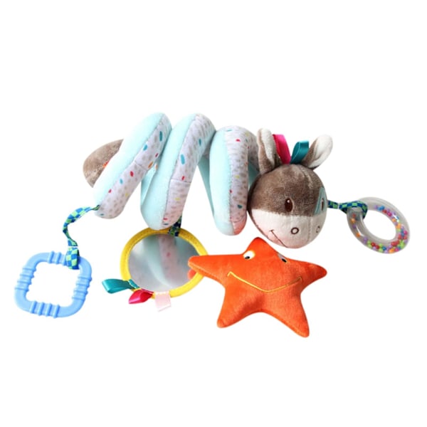 Spiral Hengende Plysjleke for Baby, Myk Barnevogn, Leker for Gutter, Jenter og Babyer