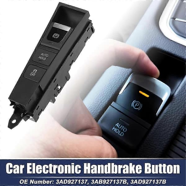 B7 CC Elektronisk håndbremseknap 3AD927137 Reservedel Black