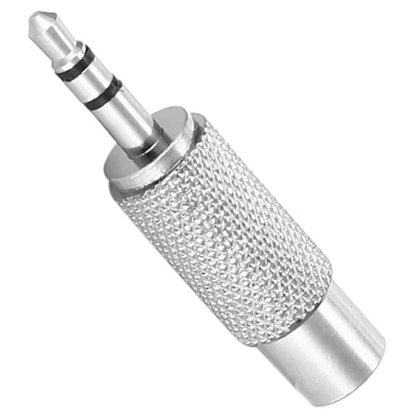 3,5 mm Stereo Hann til Mono Hunn Lydadapter silver