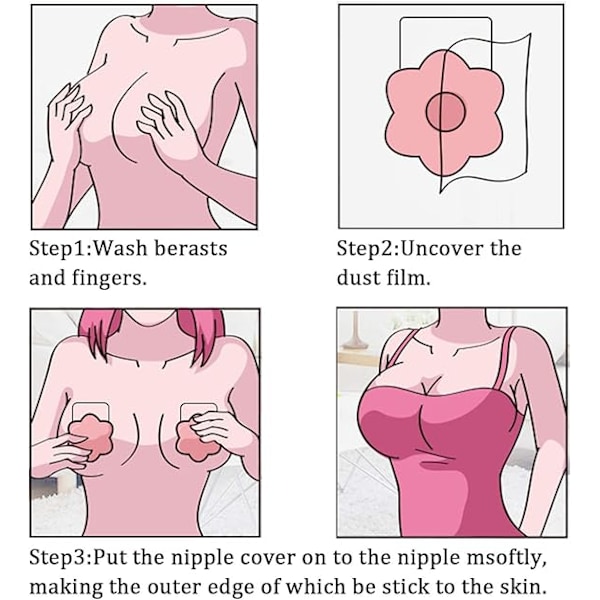Parit 12cm Anti-Bump Näkymättömät Nännitarra Yksiosainen Kiristysnyöri Nostava, Keräävä ja Vetävä Silikoninen Rintatarra, Anti-Dazzle, Sa