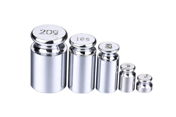 Vikt 1g 2g 5g 10g 20g Gram Stål Krom Kalibrering Vikt Kit Set för Digital Vågskala
