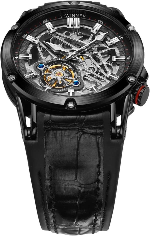 Mechanical Self-Winding Men's Watch Large Dial Powerful Exotic Skeleton Watch