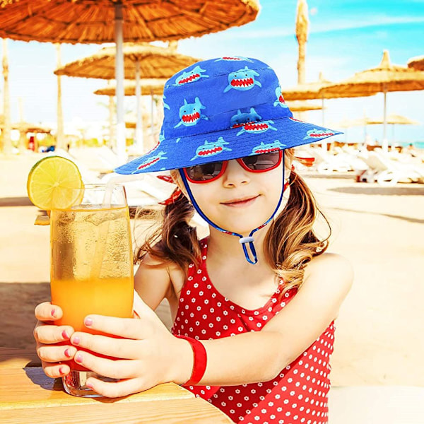 Sommar Baby Solhatt Barn Utomhus Nacke Öron Skydd Anti UV-skydd Strandhattar Pojke Flicka Badhattar För 0-8 År Dinosaur (for 0-3 years)