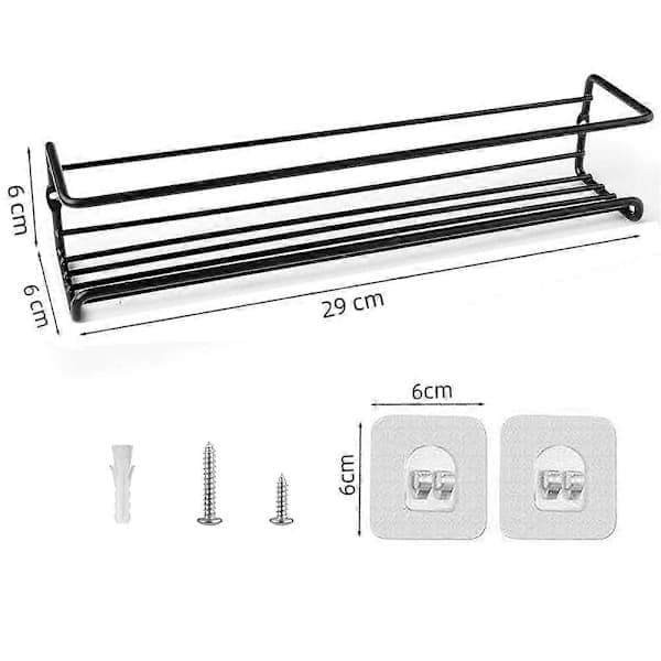 2-pack Metal Spice Rack Wall Mounted Kitchen Organizer Single Shelf 2025 New