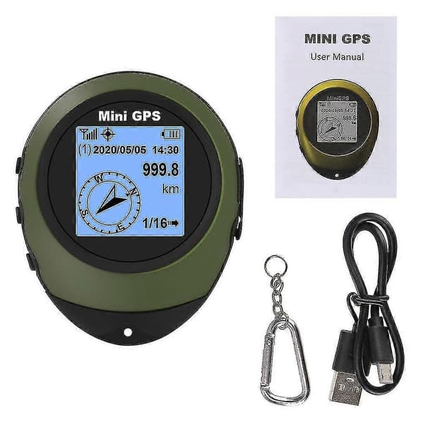 Mini GPS Turistnavigator Handhållen Med Spänne Kompass För Resor Vandring Satellit Bil GPS Plotter Navigator