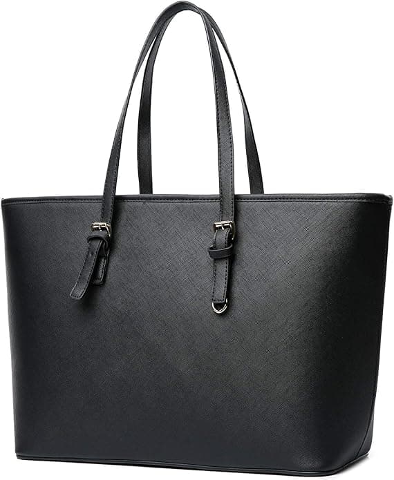 Dame shopper klassisk elegant håndtaske sort