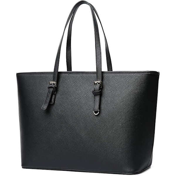 Dame shopper klassisk elegant håndveske bæreveske svart