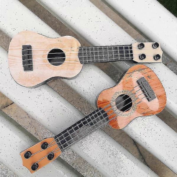 Mini Børne Simulation Trækorn Ukulele Klassisk Guitar Legetøj Musikinstrument Brown