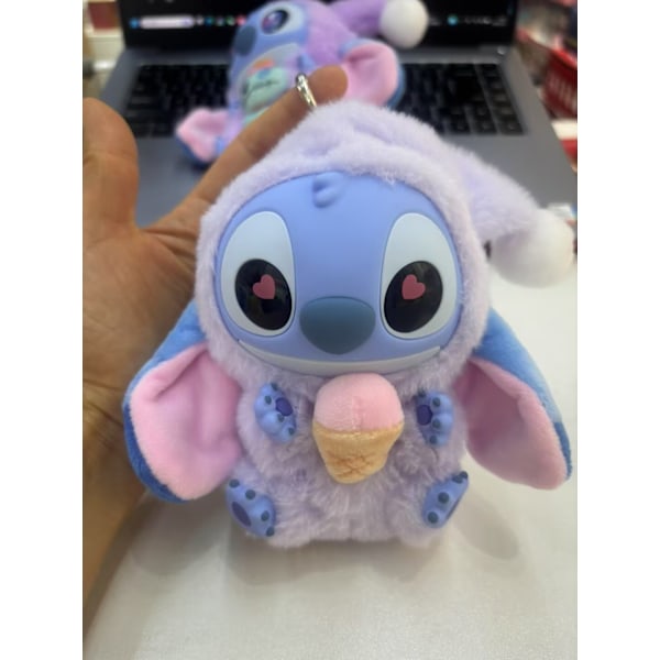 Stitch Macaron Monster Avaimenperä Jännittävä Monster Macarons Vinyylikasvo Pehmo Avaimenperä Stitch Färg Slumpmässig