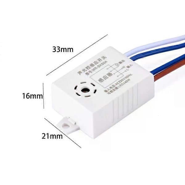 220V Detektor Stemmestyring Switch Lys Lyd Stemmesensor Switch Lydaktiveret Switch Intelligent Auto Tænd Sluk Lys Switch