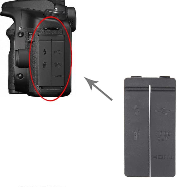 For Canon EOS 50D OEM USB-deksel