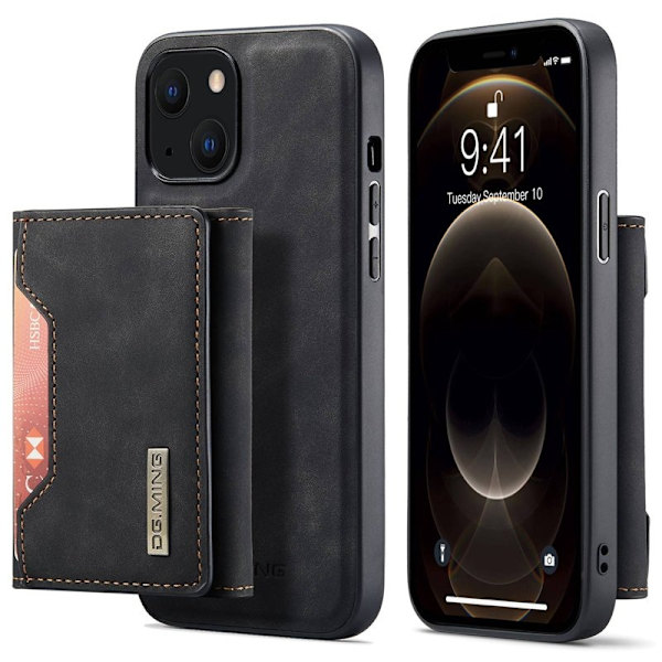 DG.MING M2 Series Mobile Case for iPhone 15 Plus with Stand - Black