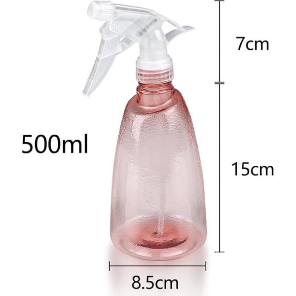 3 tomme 500 ml sprayflasker – påfyllbar plastutløser, 2 spraymoduser for rengjøring, planter, hår.