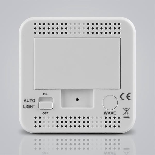 Snygg Radiostyrd Väckarklocka, Elegant Modern Timer för Alla Rum, Har Touchsensor & Inomhustemperaturvisning