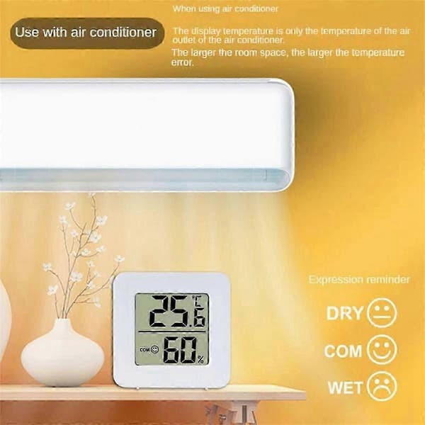 10X Mini Indendørs Termometer LCD Digital Temperatur Rum Hygrometer Måler Sensor Luftfugtighedsmåler Hjem_Kvalitetsgaver