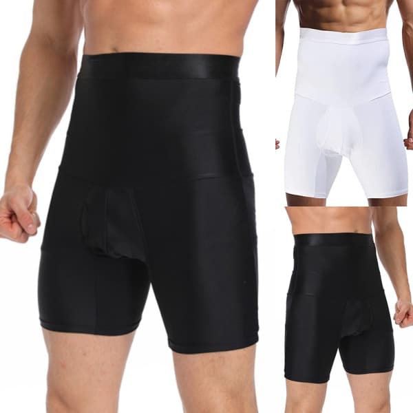 Slankende boxershorts til mænd med høj talje, sort M sort black M