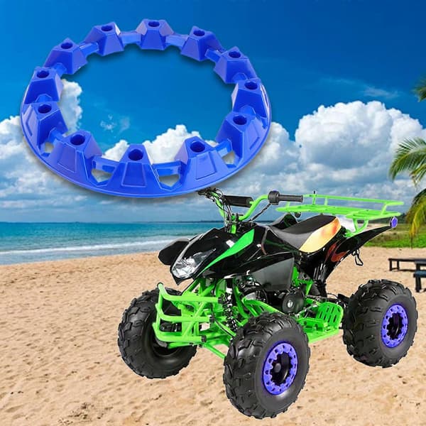 Generisk ATV Fælgbeskyttelse Dekor Modifikation Dele Multiformål Blue 10 Inches